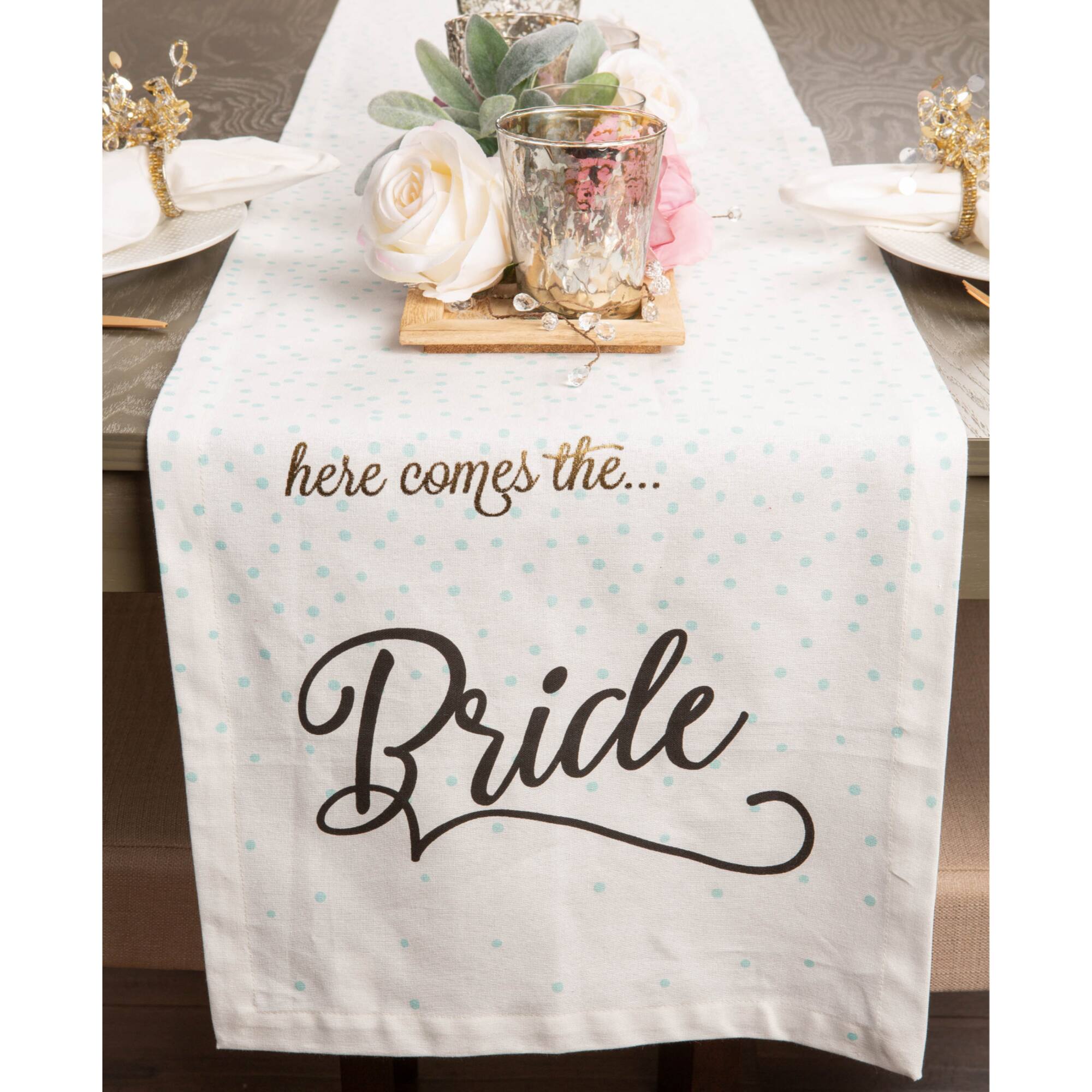 72" Here Comes The Bride Table Runner